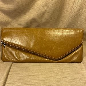 HOBO International weathered leather classy clutch